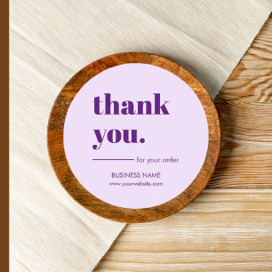 Custom Professional Business Customer Thank You  Classic Round Sticker