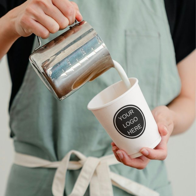 Custom Professional Business Logo Barista Expresso Paper Cups (Creator Uploaded)