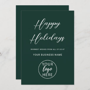 Custom Professional Business Logo Christmas Holiday Card