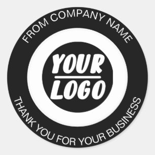 custom Professional Business Logo , company name Classic Round Sticker
