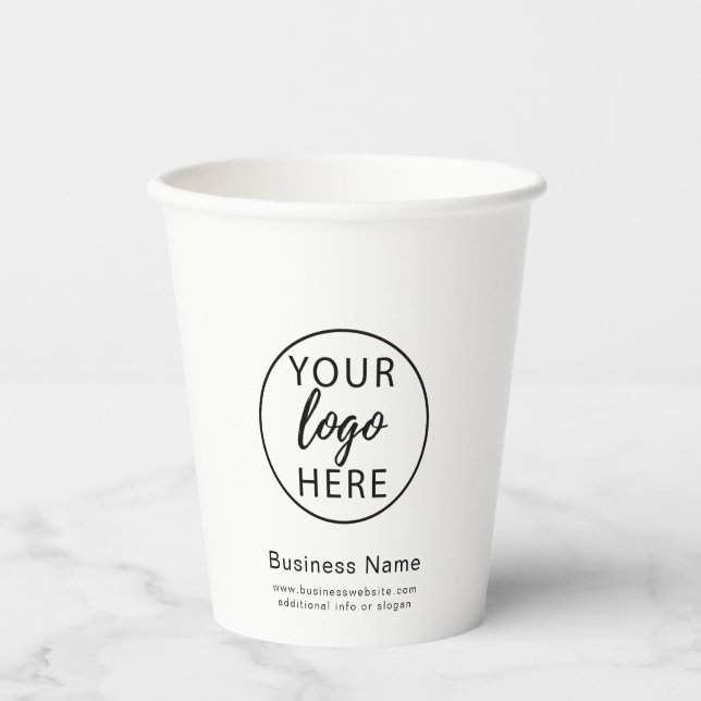 Custom Professional Business Logo Paper Cups (Front)