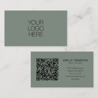 Custom Professional Business Logo Sage QR Code