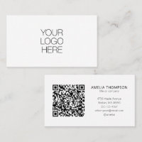 Custom Professional Business Logo White QR Code