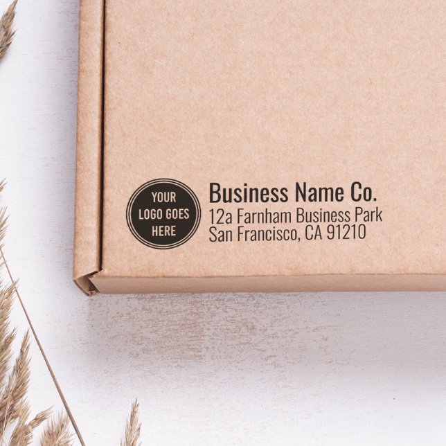 Custom Professional Company Logo Return Address Self-inking Stamp (Rubber Stamp Mock-up)