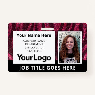 Custom Professional Corporate Employee Photo Name ID Badge