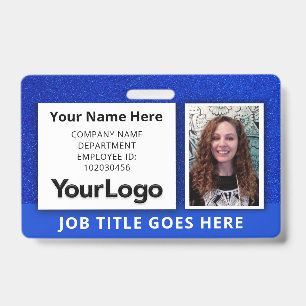 Custom Professional Corporate Employee Photo Name  ID Badge