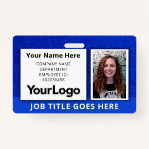 Custom Professional Corporate Employee Photo Name ID Badge
