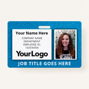 Custom Professional Corporate Employee Photo Name ID Badge