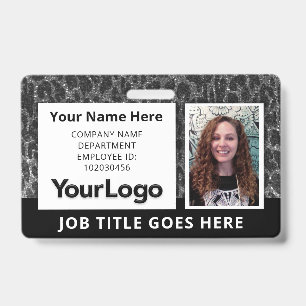 Custom Professional Corporate Employee Photo Name  ID Badge