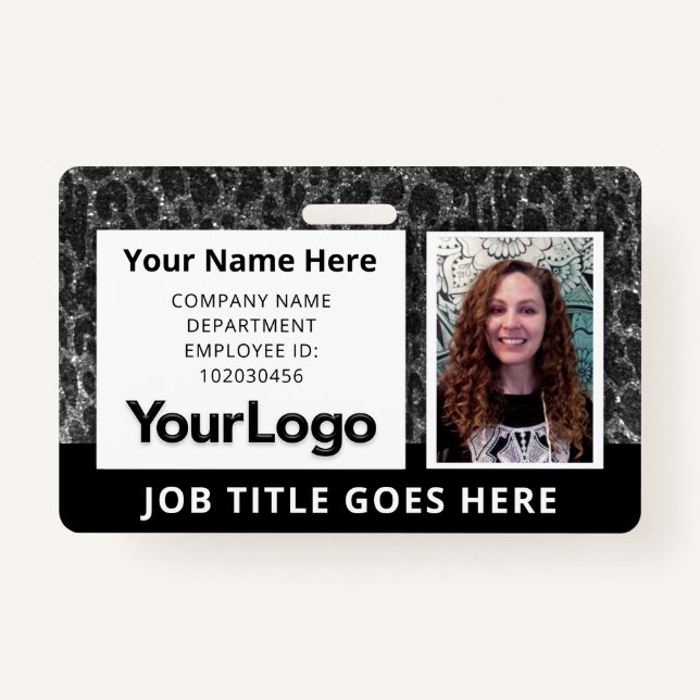 Custom Professional Corporate Employee Photo Name  ID Badge (Front)