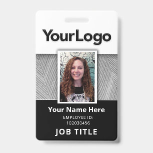 Custom Professional Corporate Employee Photo Name  ID Badge