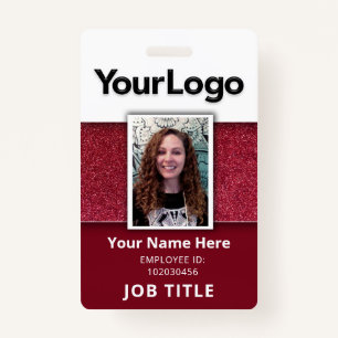 Custom Professional Corporate Employee Photo Name ID Badge