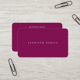 Custom Professional Elegant Wine Color Luxurious Business Card