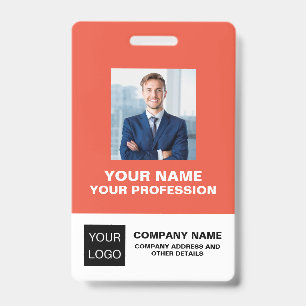 Custom Professional Employee Photo Office Id card Badge