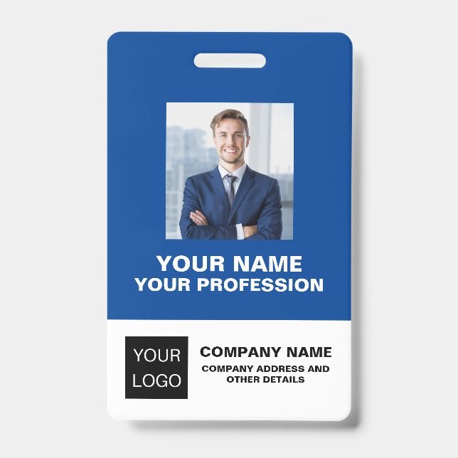Custom Professional Employee Photo Office Id card  Badge (Front)