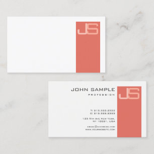 Custom Professional Modern Elegant Monogram Busine Business Card
