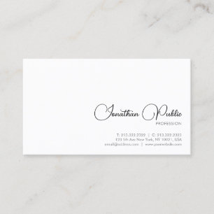 Custom Professional Modern Elegant Simple Business Card