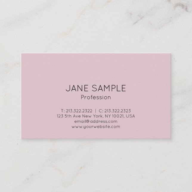 Custom Professional Modern Elegant Simple Design Business Card (Front)