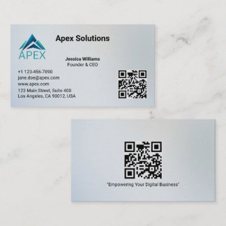 Custom Professional Modern Minimal with QR Code Business Card