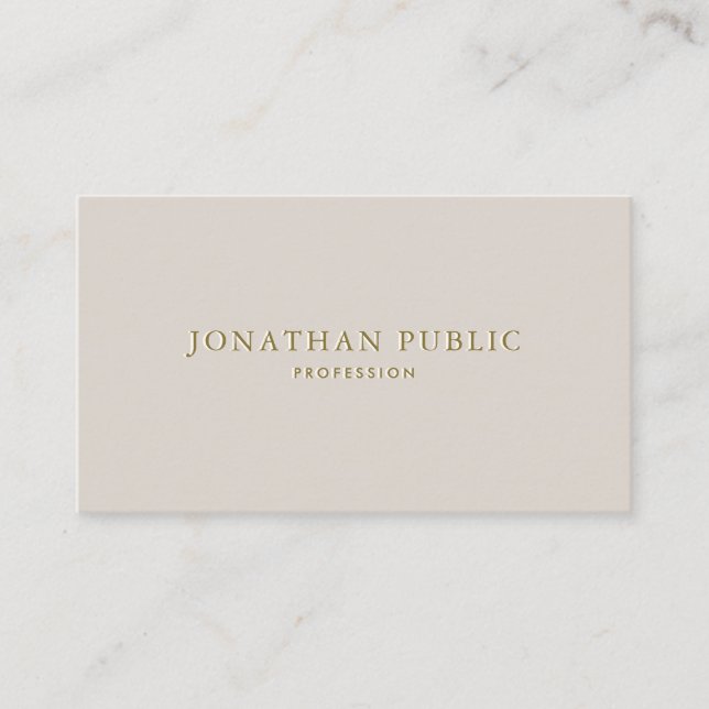 Custom Professional Modern Minimalist Template Business Card (Front)