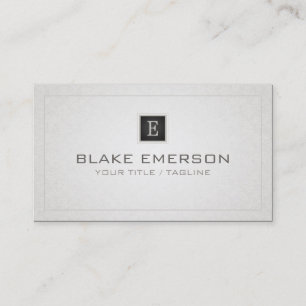 Custom Professional Monogram Business Card - grey