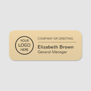 Custom Professional Name Tag With Business Logo
