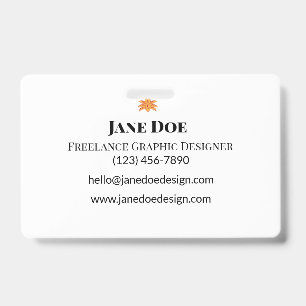 Custom Professional or Personal Contact Cards ID Badge