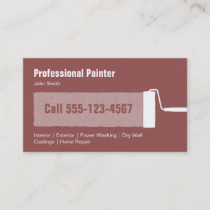 Custom Professional Painting Contractor Business Card
