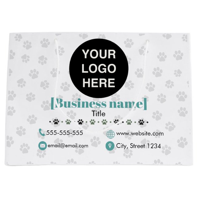 Custom Professional Paper Bag For Pet Business (Front)