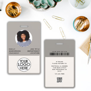 Custom Professional Photo ID Company Logo  Badge