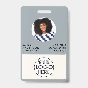 Custom Professional Photo ID Company Logo  Badge