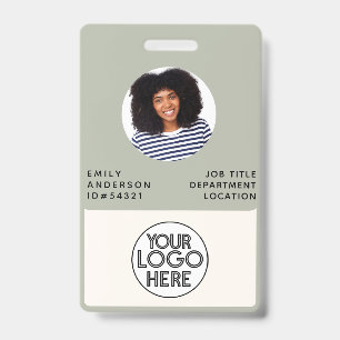 Custom Professional Photo ID Company Logo Badge