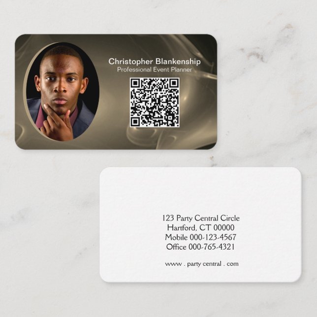 Custom Professional Photo QR Code  Business Card (Front/Back)