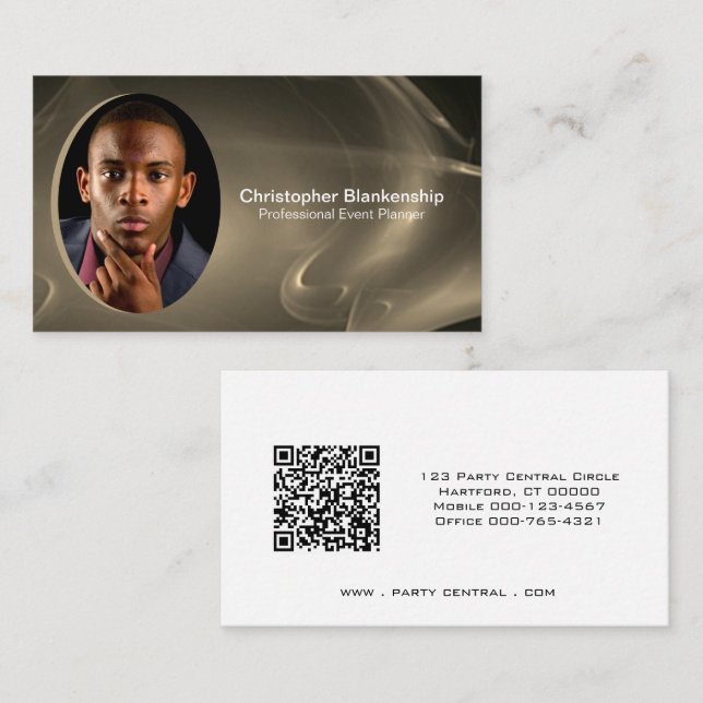 Custom Professional Photo QR Code  Business Card (Front/Back)
