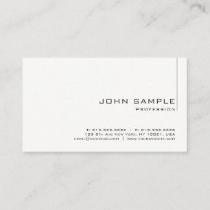 Custom Professional Simple Elegant White Template Business Card