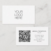 Custom Professional Therapist Logo White QR Code