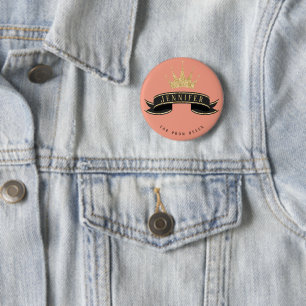 Custom Prom Queen Peach Button