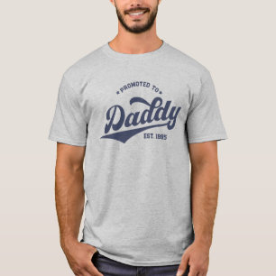 Custom Promoted to Daddy New Dad Father's Day T-Shirt