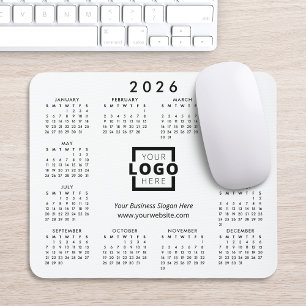 Custom Promotional Business Logo 2024 Calendar Mouse Pad