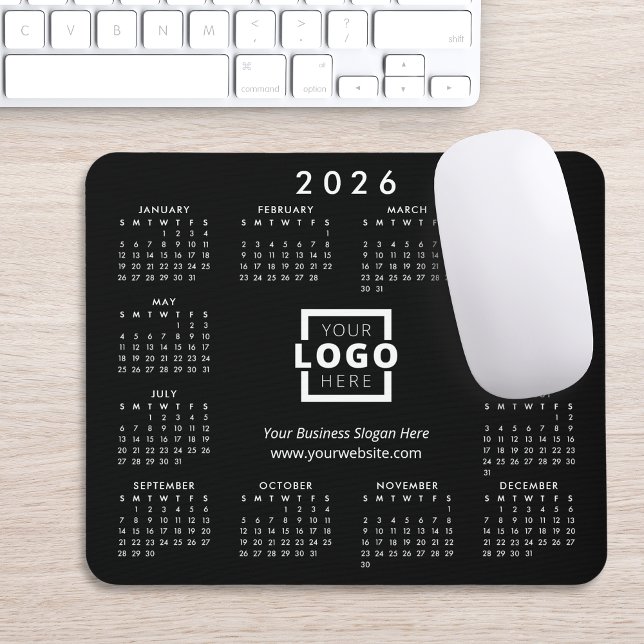 Custom Promotional Business Logo 2026 Calendar Mouse Pad (Creator Uploaded)