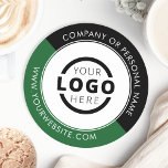 Custom Promotional Business Logo Branded Green Round Paper Coaster<br><div class="desc">Create your own personalised coaster with your own company logo or custom image. Customised promotional coasters with your business logo are great for corporate dinner events, or any event where branded coasters would be ideal. If you have a restaurant, bar, catering company, or other food and beverage service business, this...</div>