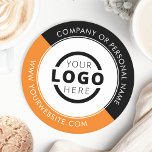 Custom Promotional Business Logo Branded Orange Round Paper Coaster<br><div class="desc">Create your own personalised coaster with your own company logo or custom image. Customised promotional coasters with your business logo are great for corporate dinner events, or any event where branded coasters would be ideal. If you have a restaurant, bar, catering company, or other food and beverage service business, this...</div>