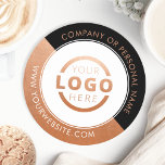 Custom Promotional Business Logo Branded Rose Round Paper Coaster<br><div class="desc">Create your own personalised coaster with your own company logo or custom image. Customised promotional coasters with your business logo are great for corporate dinner events, or any event where branded coasters would be ideal. If you have a restaurant, bar, catering company, or other food and beverage service business, this...</div>