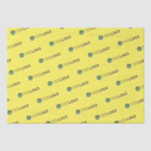 Custom promotional business logo yellow packaging tissue paper