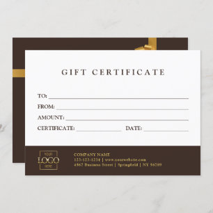 Custom Promotional Gift Certificate Template
