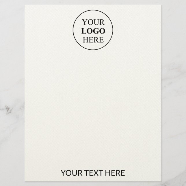 Custom Promotional Logo Letterhead (Front)