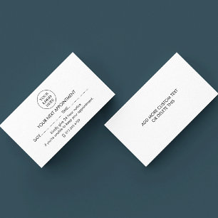 Custom Promotional Logo – No Minimum Order Appointment Card