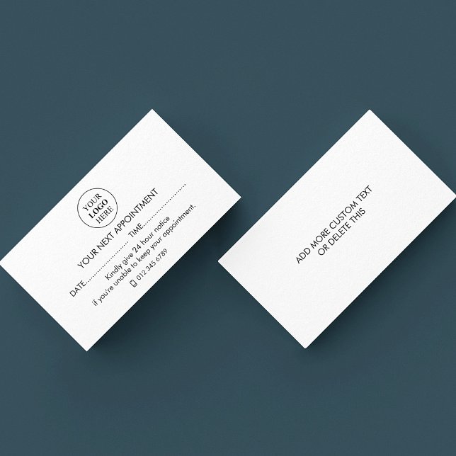 Custom Promotional Logo – No Minimum Order Appointment Card (Creator Uploaded)