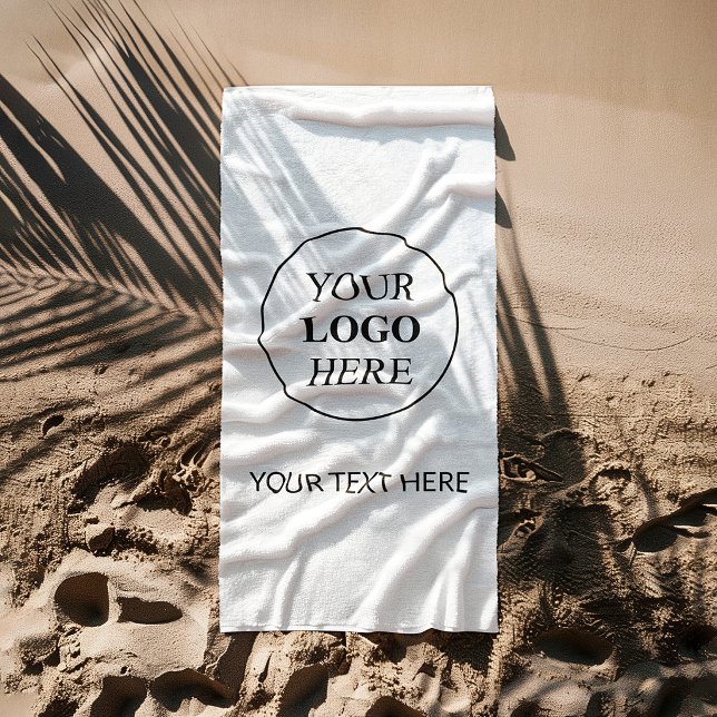 Custom Promotional Logo – No Minimum Order Beach Towel (Creator Uploaded)