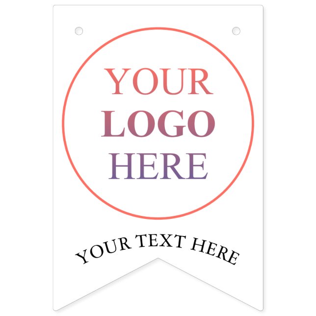 Custom Promotional Logo – No Minimum Order Bunting (Sixteenth Flag)